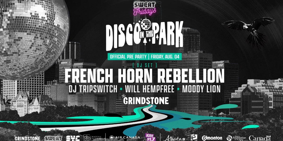 Event image for FRENCH HORN REBELLION Disco In The Park Pre-Party @ The Grindstone