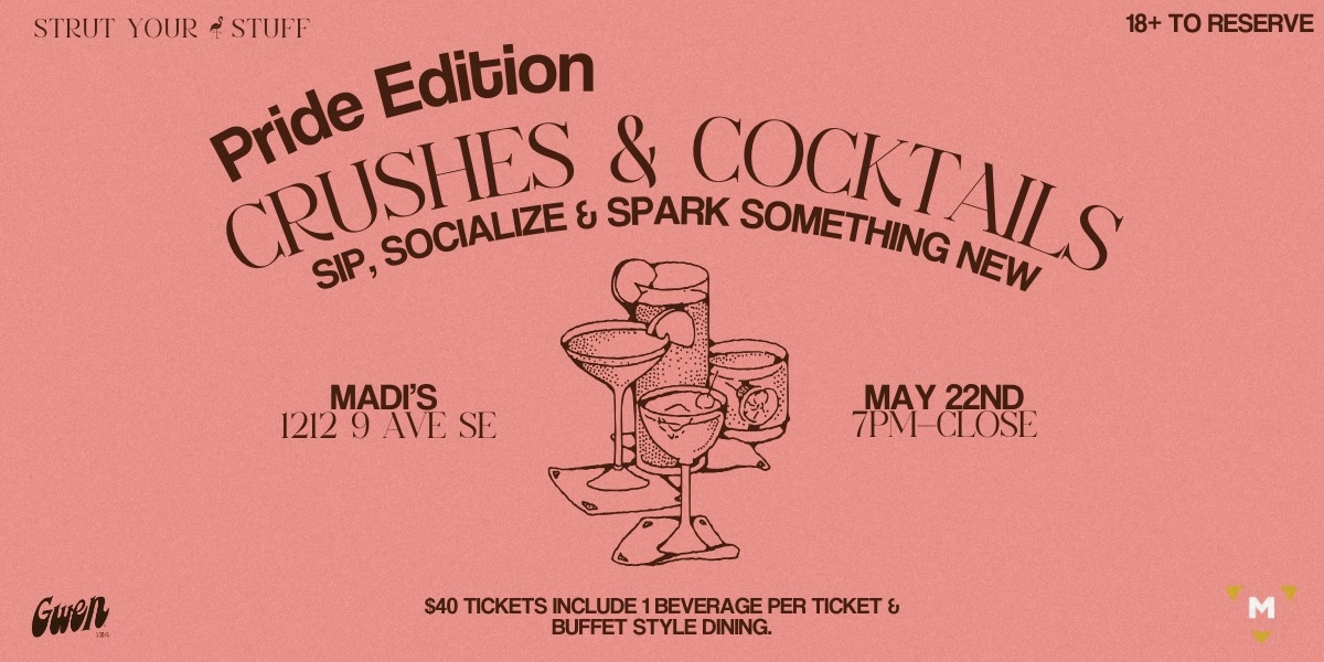 Image d'événement pour Crushes & Cocktails Pride Edition - Social Mixer