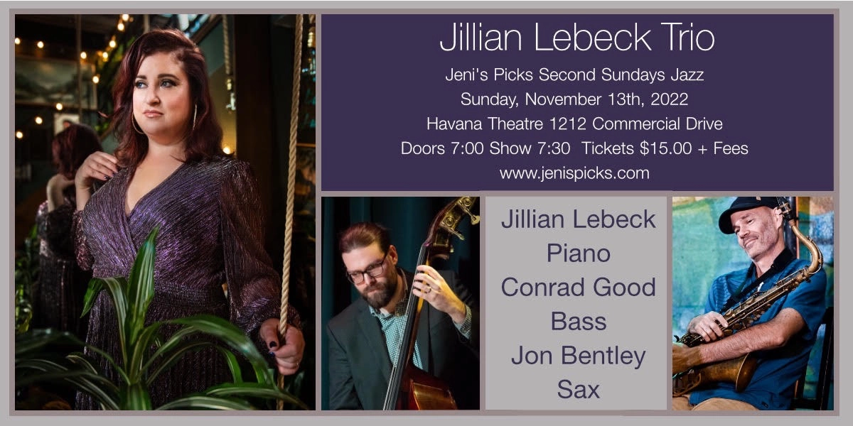 Event image for Second Sundays Jazz - Jillian Lebeck Trio
