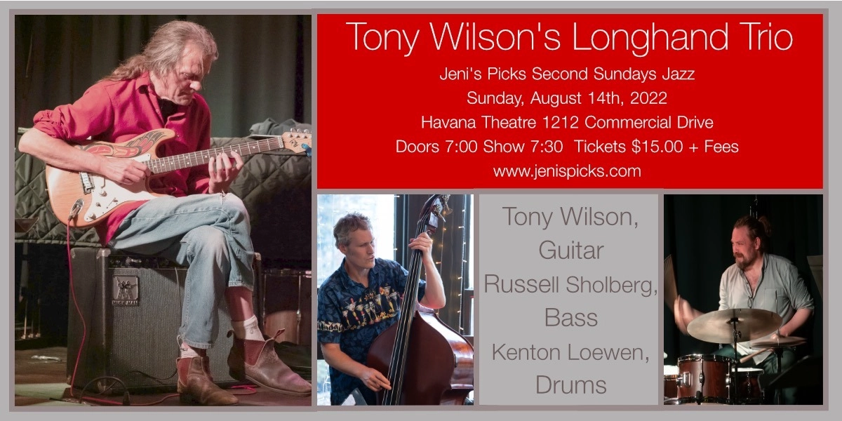 Event image for Second Sundays Jazz - Tony Wilson's Longhand Trio