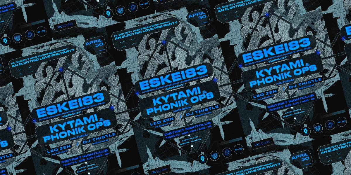 Event image for Hi, Society & Frontside Present: ESKEI83 w/ Kytami & Phonik Ops - EL Pre Party
