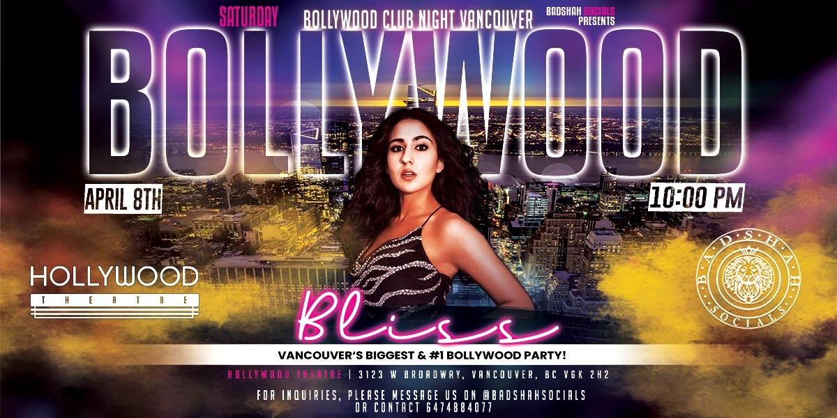Event image for Bollywood Club Night @ Vancouver