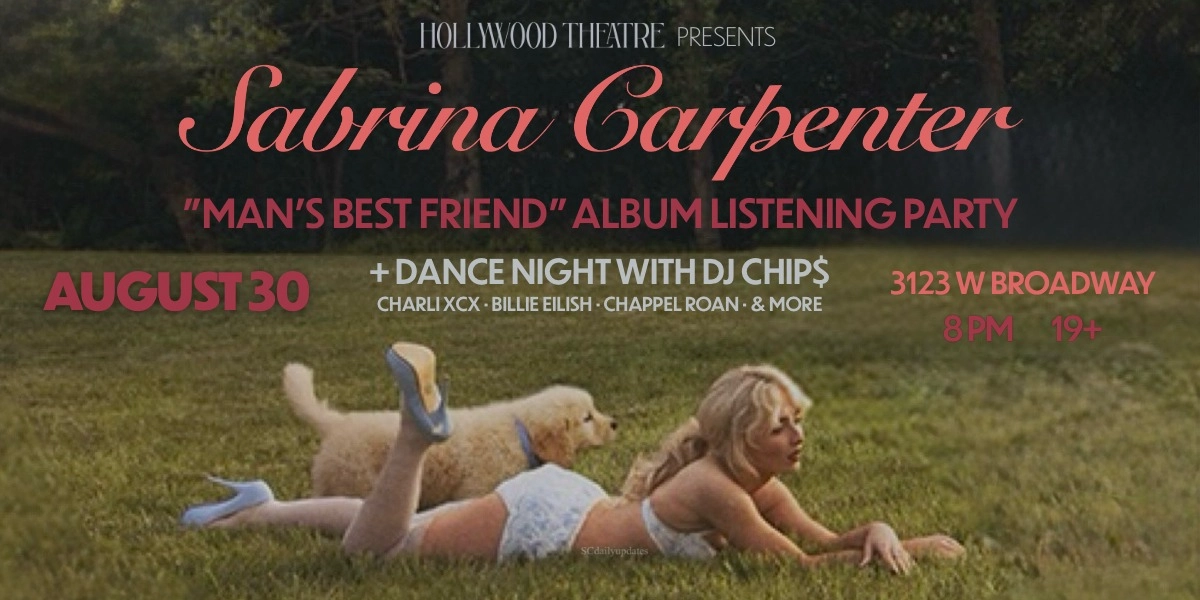 Event image for Sabrina Carpenter "Man's Best Friend" Album Listening Party