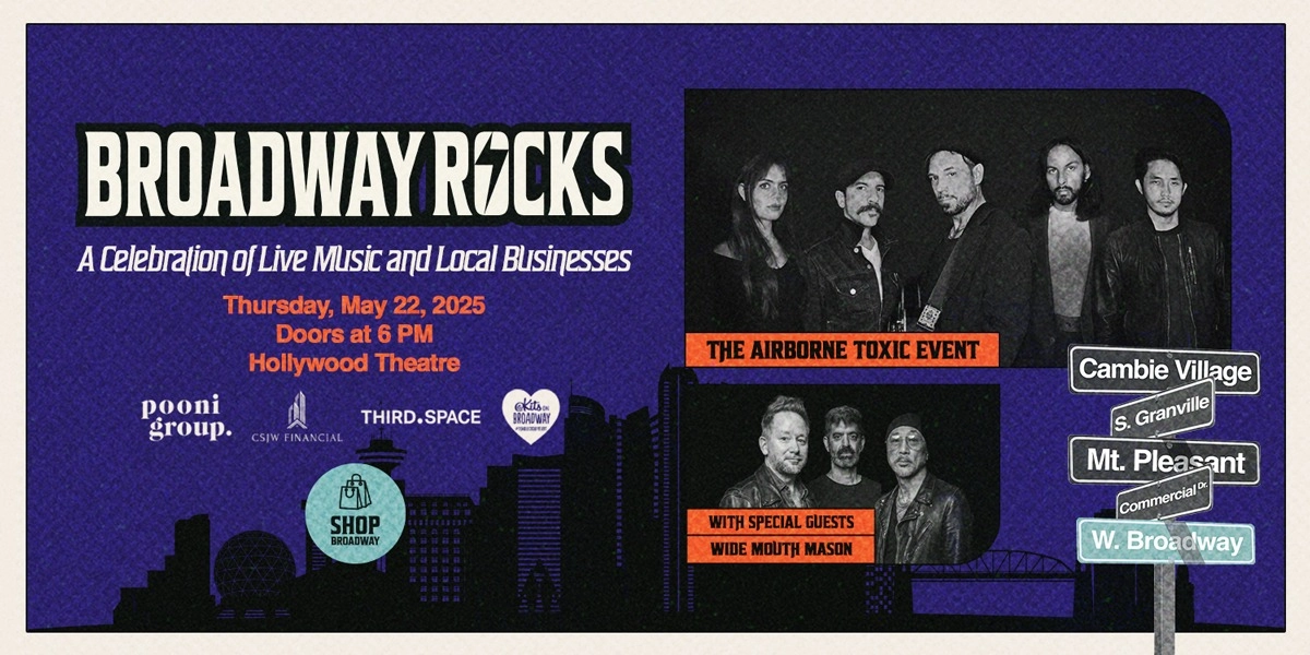 Event image for Broadway Rocks: The Airborne Toxic Event & Wide Mouth Mason