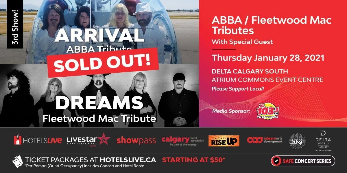 Event image for Arrival (ABBA Tribute) & Dreams (Fleetwood Mac Tribute) THIRD SHOW
