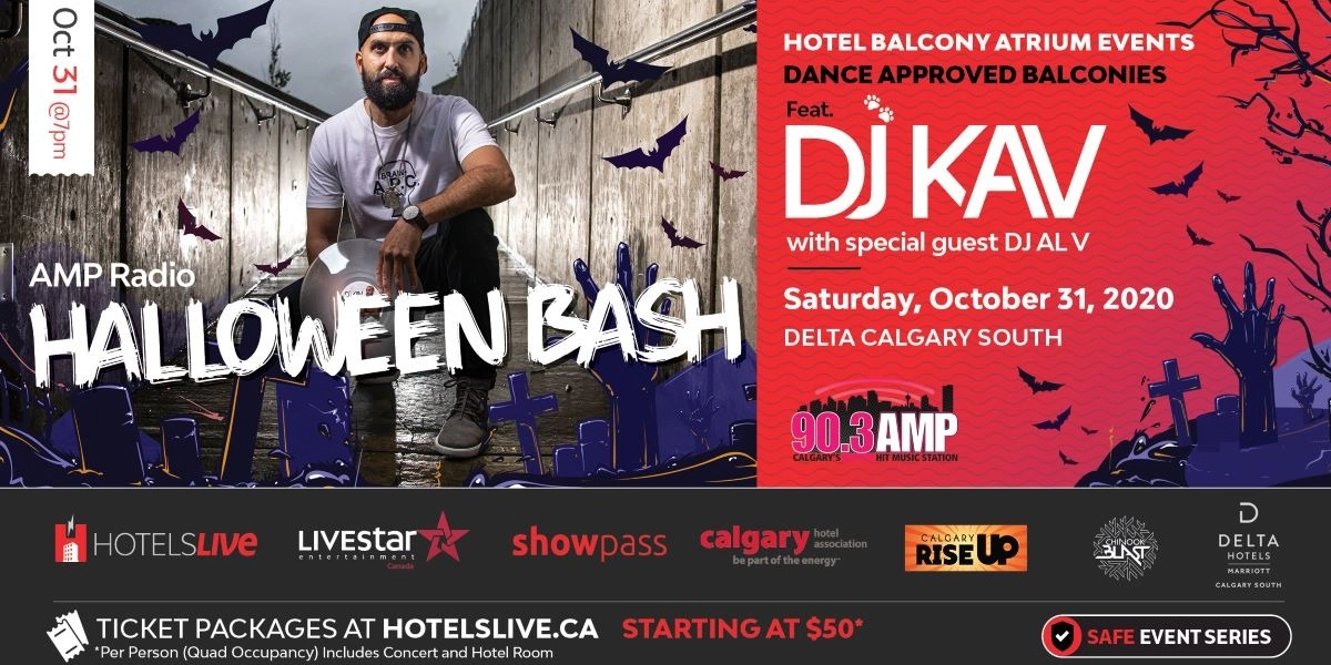 Event image for AMP Radio Halloween Bash feat DJ Kav (Starting at $50/person)
