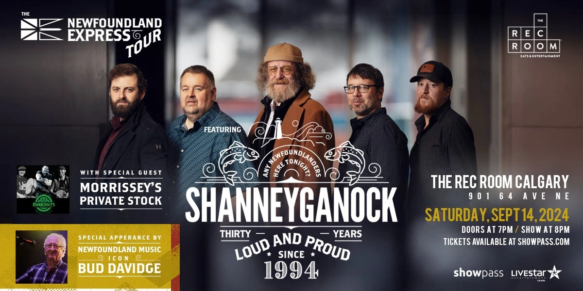 Event image for THE NEWFOUNDLAND EXPRESS TOUR FEAT. SHANNEYGANOCK