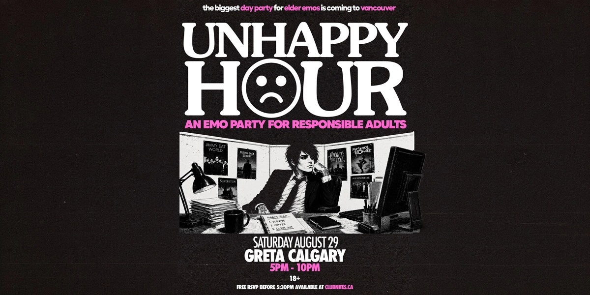 Event image for UNHAPPY HOUR (EMO DAY PARTY) @ GRETA VANCOUVER