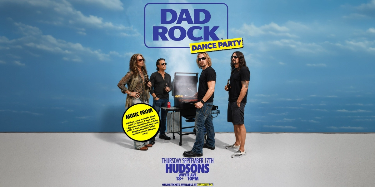 Event image for DAD ROCK @ HUDSONS WHYTE (Foo Fighters After Party)