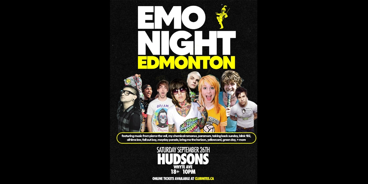 Event image for EMO NIGHT @ HUDSONS WHYTE AVE
