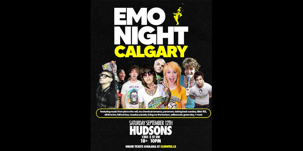 Event image for EMO NIGHT @ HUDSONS CALGARY
