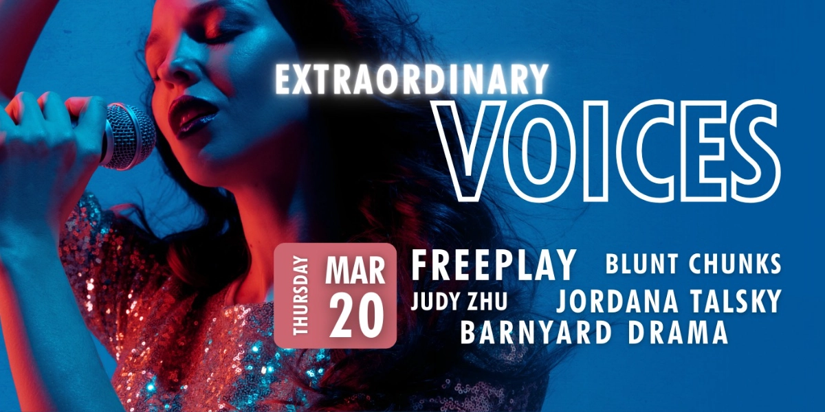 Event image for FreePlay, Jordana Talsky, Blunt Chunks, Haiye Zhu, Christine Duncan, Jean Martin