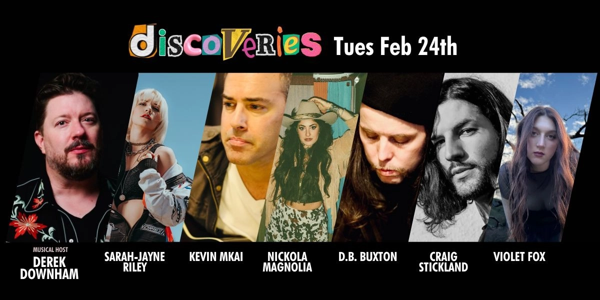 Event image for Discoveries Vol.9 with Musical Host Derek Downham