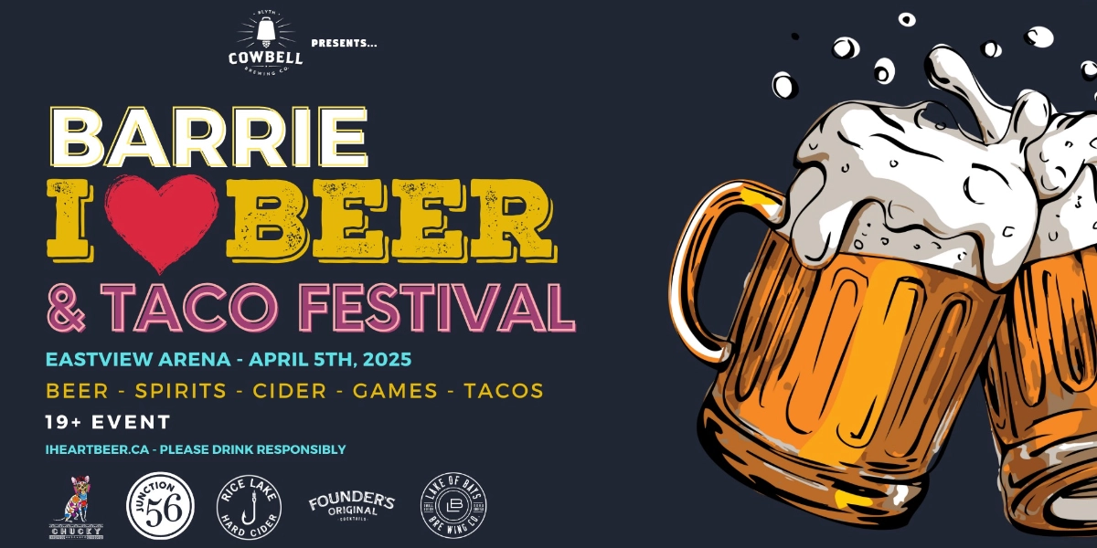 Event image for 2025 Barrie I Heart Beer & Taco Festival