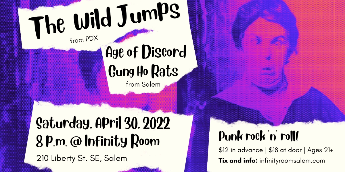Event image for The Wild Jumps w/ Age of Discord and Gung Ho Rats