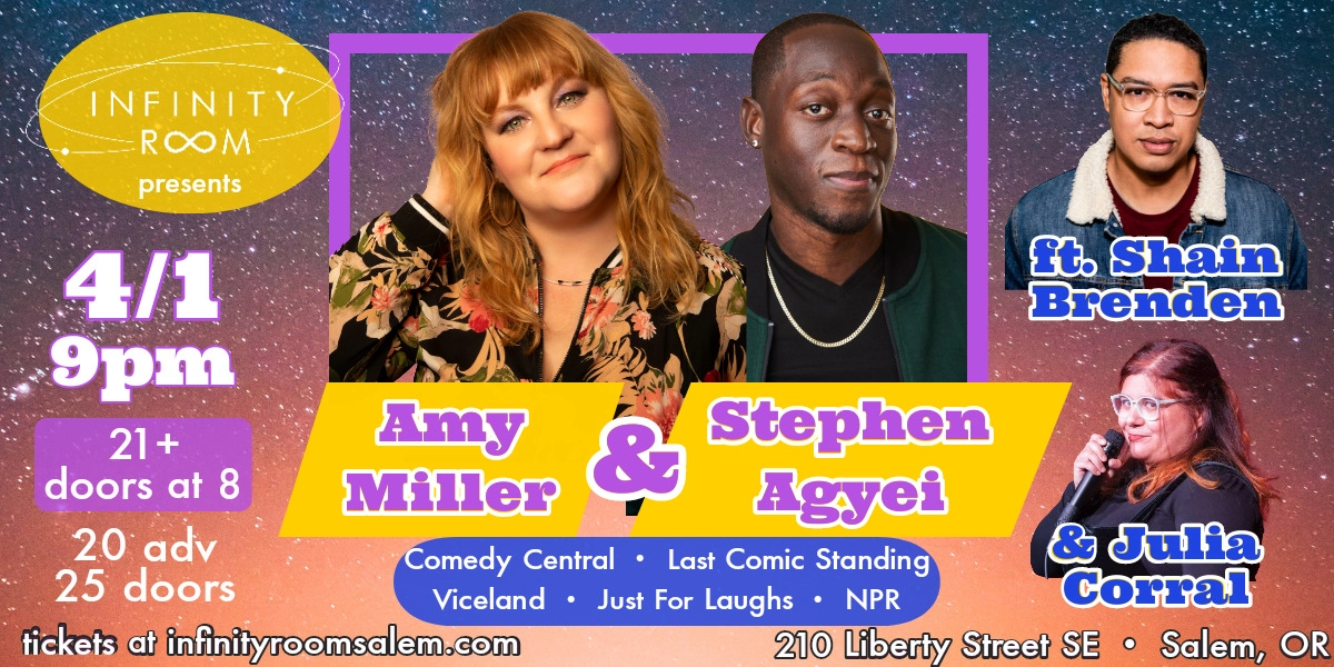 Event image for IR Presents: Amy Miller and Stephen Agyei!