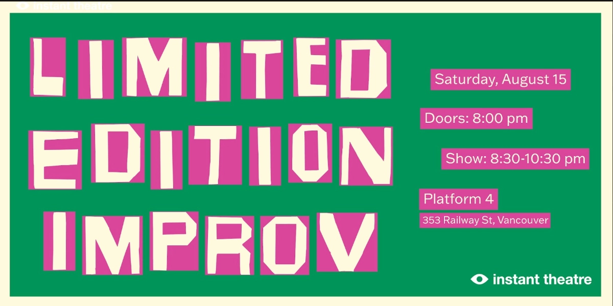 Event image for Instant Theatre Presents: Limited Edition Improv!