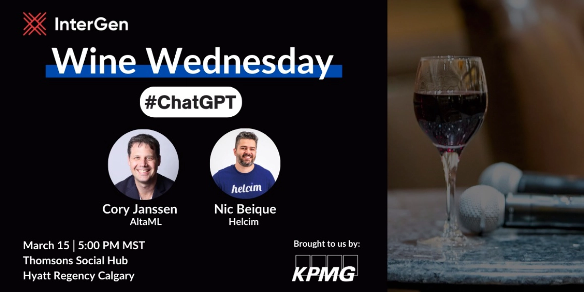 Event image for InterGen's Wine Wednesday | ChatGPT Edition