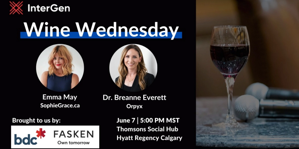 Event image for InterGen's Wine Wednesday with Emma May & Breanne Everett