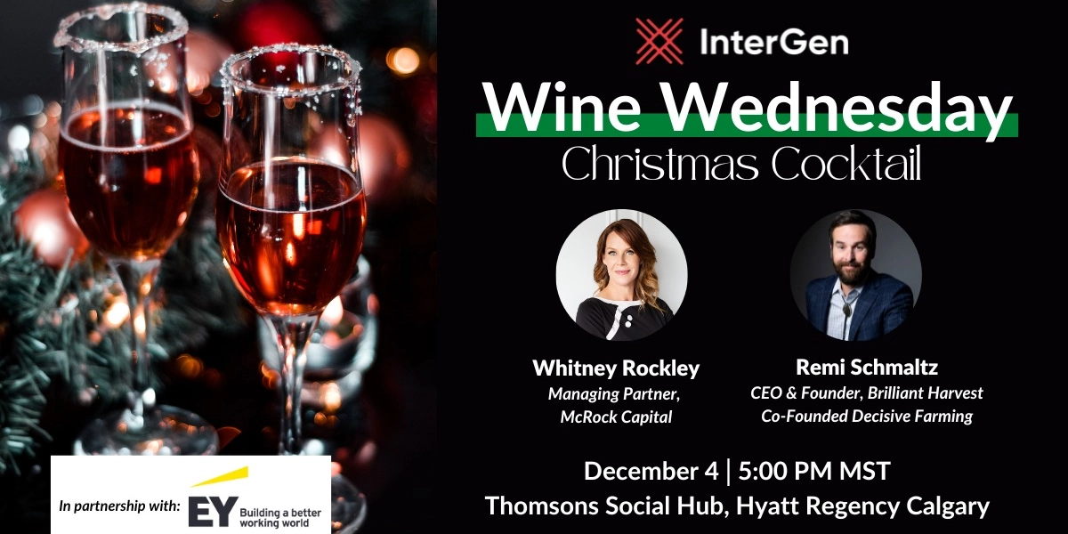 Event image for InterGen's Wine Wednesday Christmas Cocktail with Whitney Rockley and Remi Schmaltz