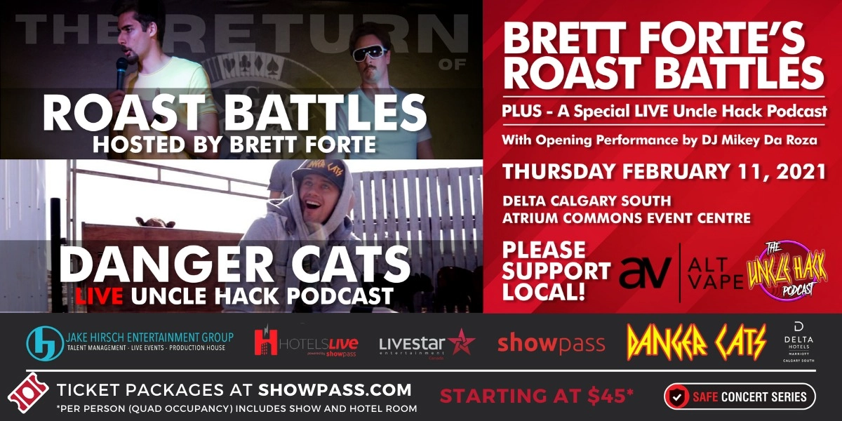 Event image for Brett Forte's ROAST BATTLES - Plus A Special LIVE Uncle Hack Podcast