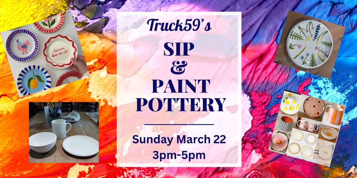 Image d'événement pour Sip & Paint Pottery at Truck59 Ciderhouse