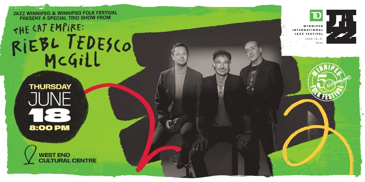 Event image for A special trio show from The Cat Empire: "Riebl Tedesco McGill"