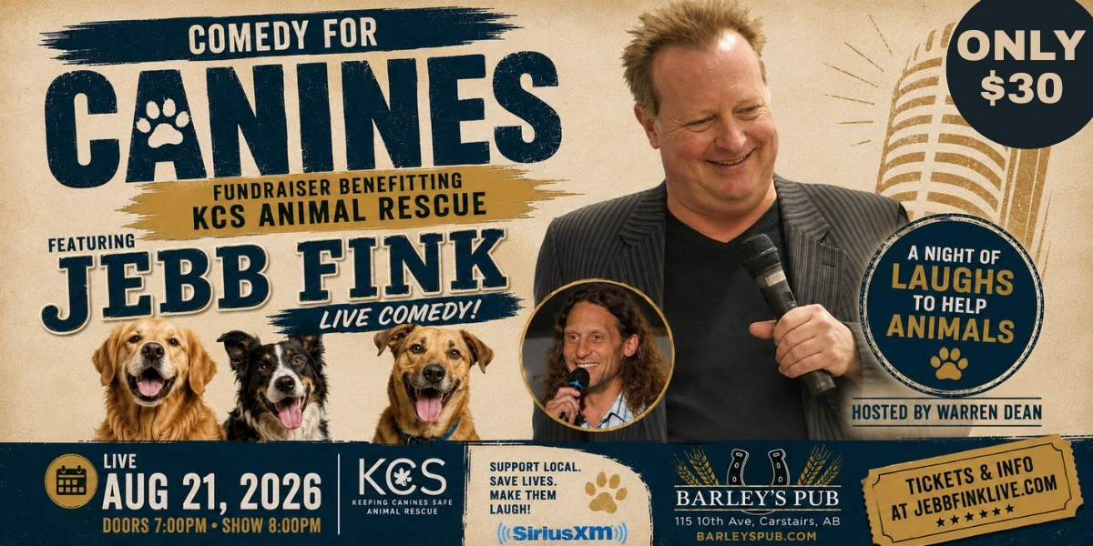 Event image for Comedy for Canines - Fundraiser benefitting KCS Animal Rescue feat Jebb Fink