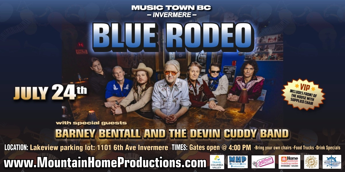 Image d'événement pour Blue Rodeo with Special Guests Barney Bentall & Devin Cuddy