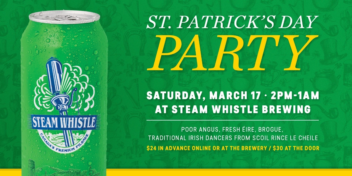 Event image for St. Patrick's Day Party at Steam Whistle Brewing
