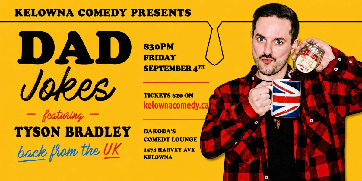 Event image for Dad Jokes presented by Kelowna Comedy