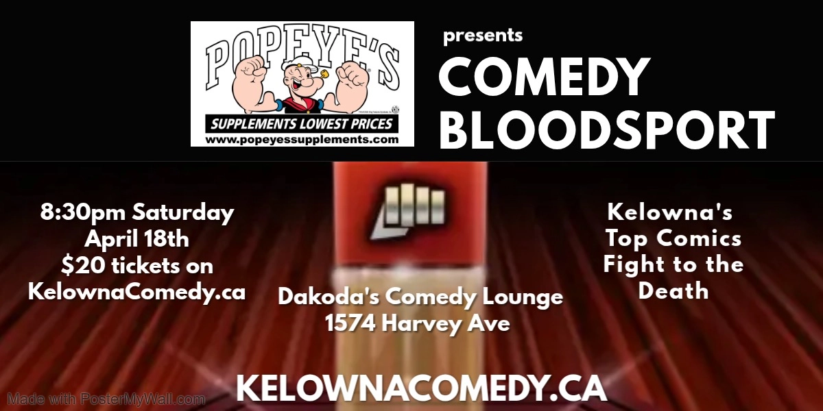 Event image for Comedy Bloodsport presented by Popeye's Supplements