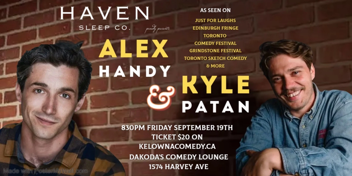 Event image for Alex Handy & Kyle Patan at Dakoda's Comedy Lounge presented by Haven Sleep Co