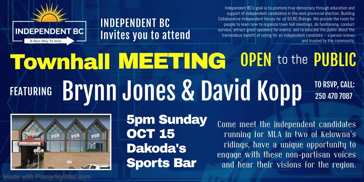 Event image for Town Hall for Independent BC