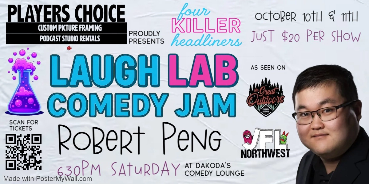 Event image for Laugh Lab Comedy Jam featuring Robert Peng presented by Players Choice