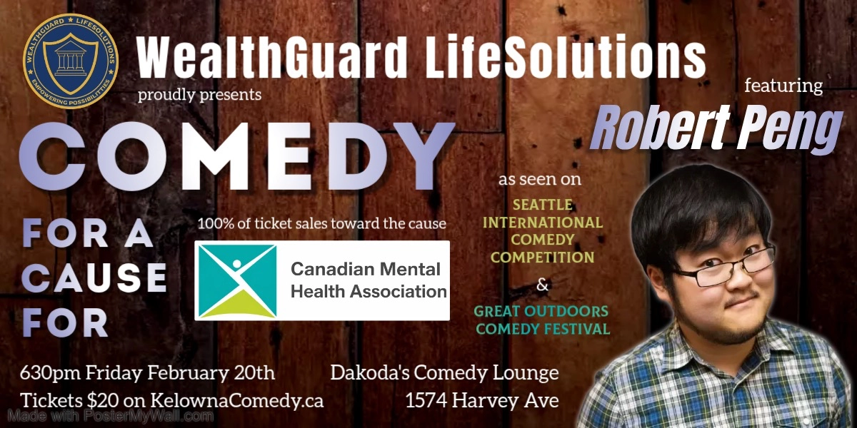 Event image for WealthGuard LifeSolutions presents Comedy for a Cause for CMHA