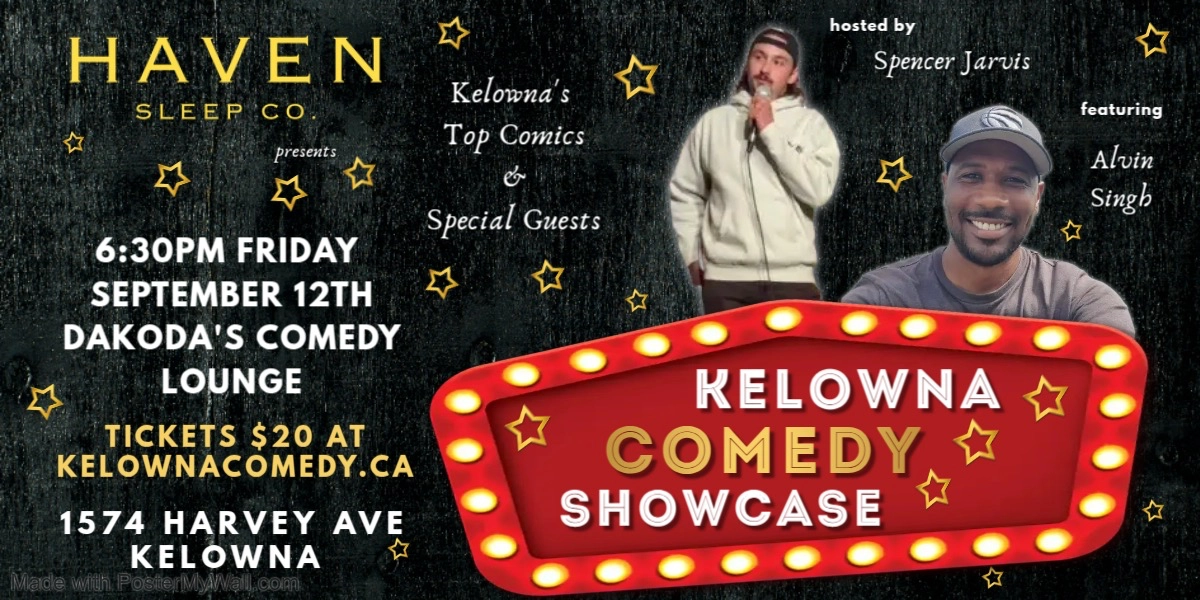 Event image for Kelowna Comedy Showcase presented by Haven Sleep Co