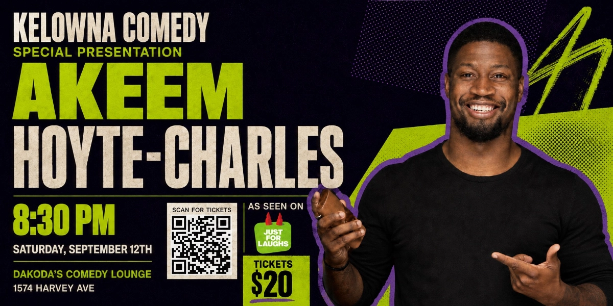 Image d'événement pour Kelowna Comedy Special Presentation: Akeem Hoyte-Charles