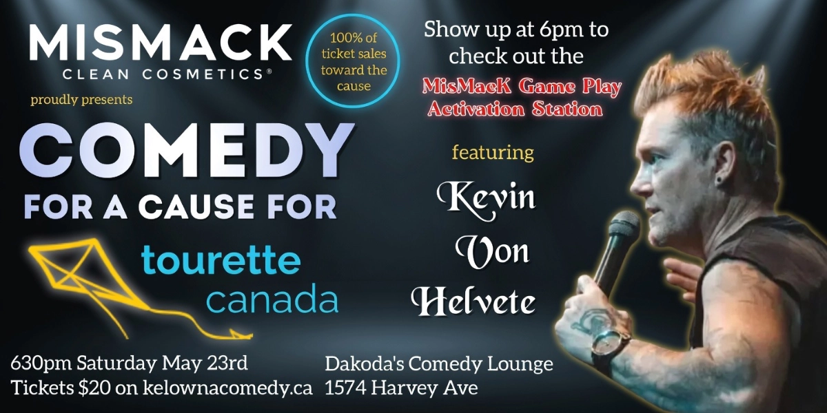 Event image for Comedy for a Cause for Tourette Canada presented by MisMack Clean Cosmetics