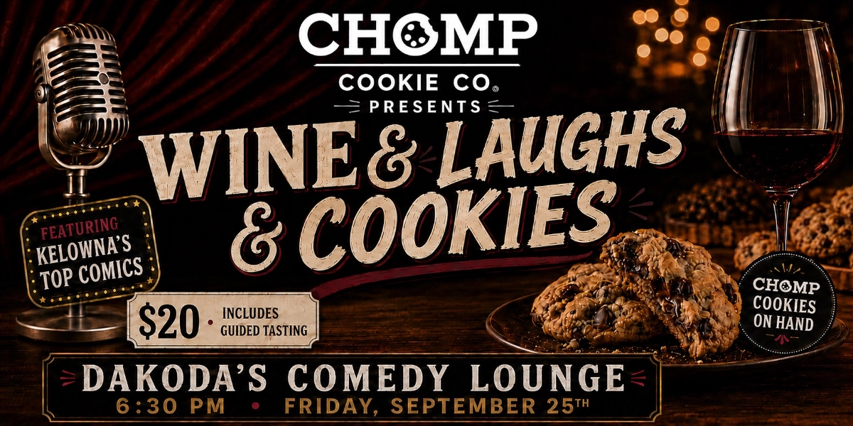 Event image for Wine & Laughs & Cookies presented by Chomp Cookie Co