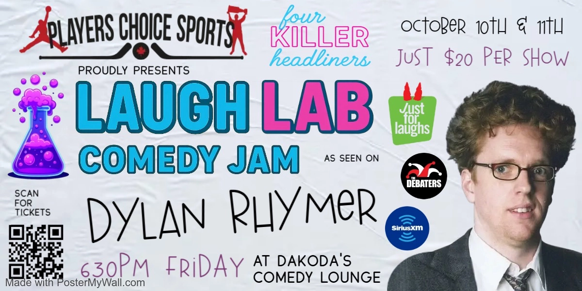 Event image for Laugh Lab Comedy Jam featuring Dylan Rhymer presented by Players Choice Sports