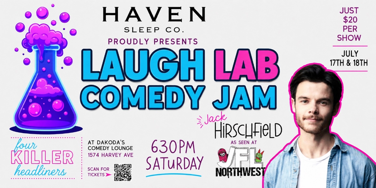 Event image for Laugh Lab Comedy Jam with Jack Hirschfield presented by Haven Sleep Co