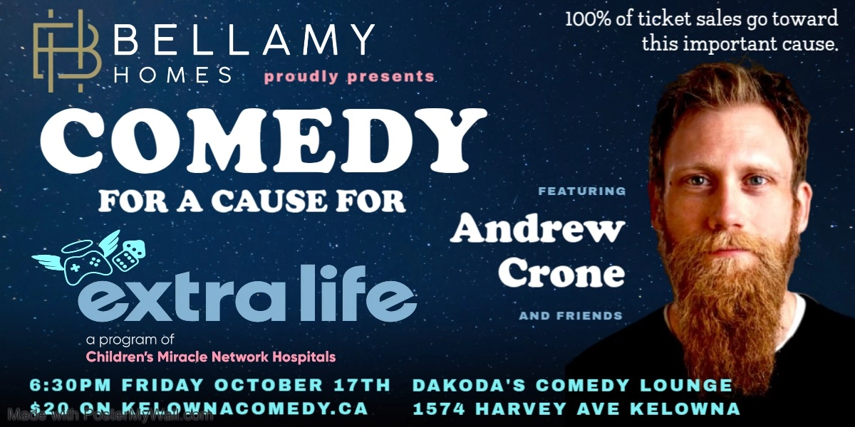 Event image for Bellamy Homes presents Comedy for a Cause for Extra Life