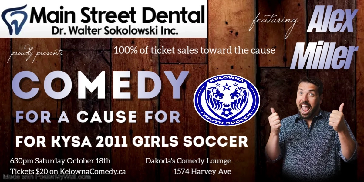 Event image for Comedy for a Cause for KYSA 2011 Girls Soccer presented by Main Street Dental