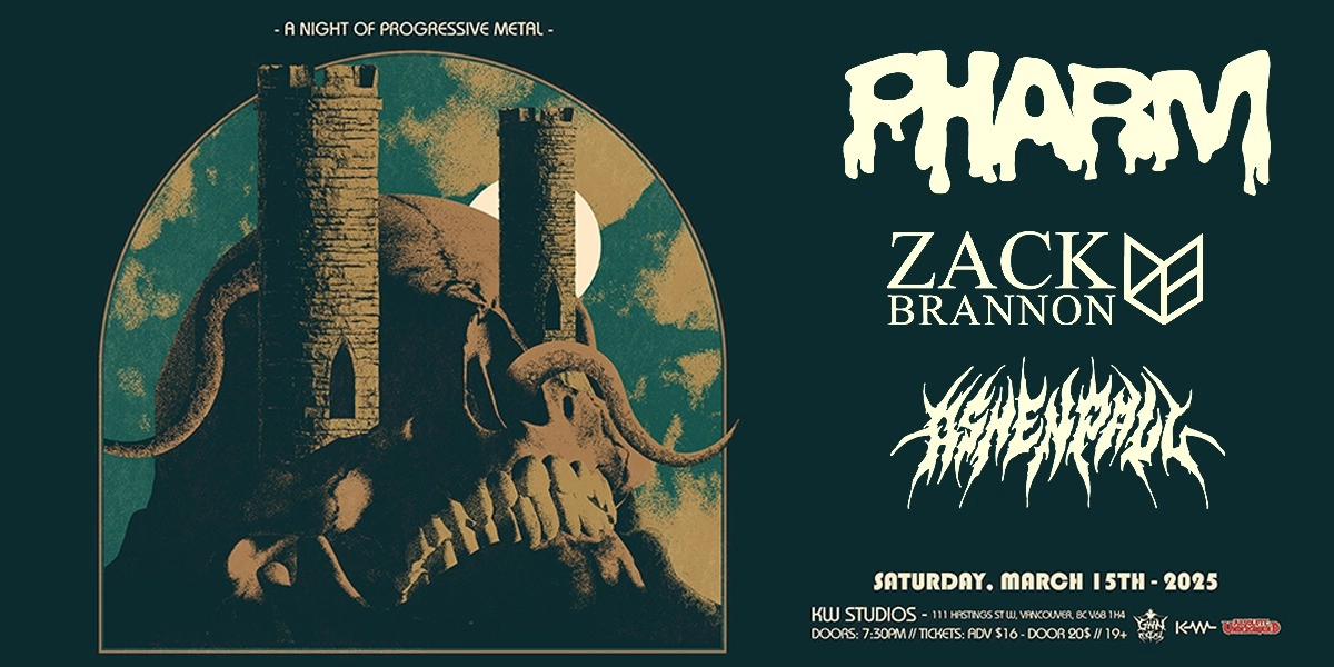 Event image for A Night of Progressive Metal: Pharm, Zack Brannon, & Ashen Pall