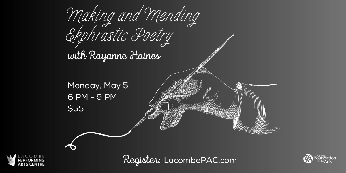 Event image for Making and Mending Ekphrastic Poetry with Rayanne Haines
