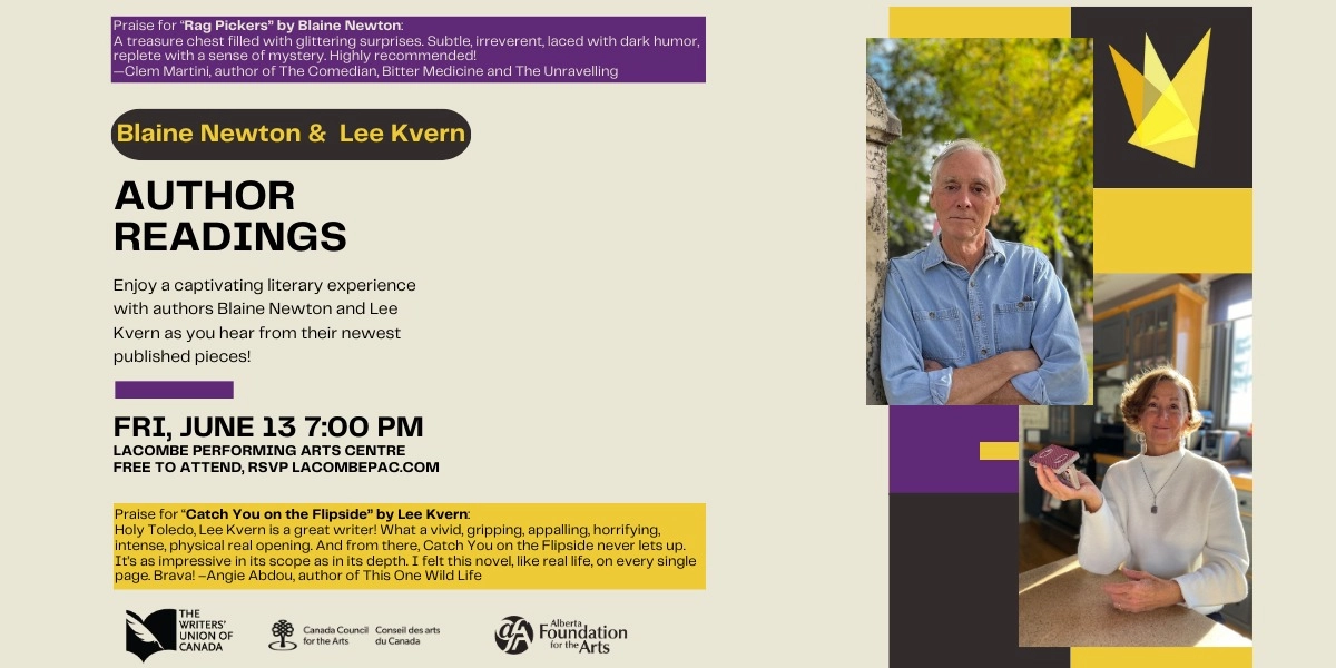Event image for Blaine Newton & Lee Kvern Author Readings