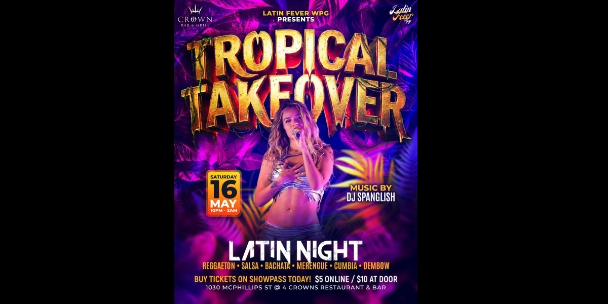 Event image for TROPICAL TAKEOVER  LATIN NIGHT
