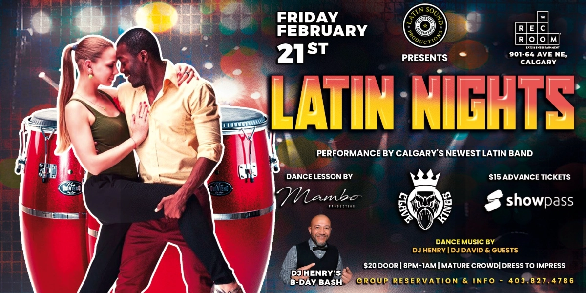 Event image for LATIN NIGHTS @ THE REC ROOM YYC