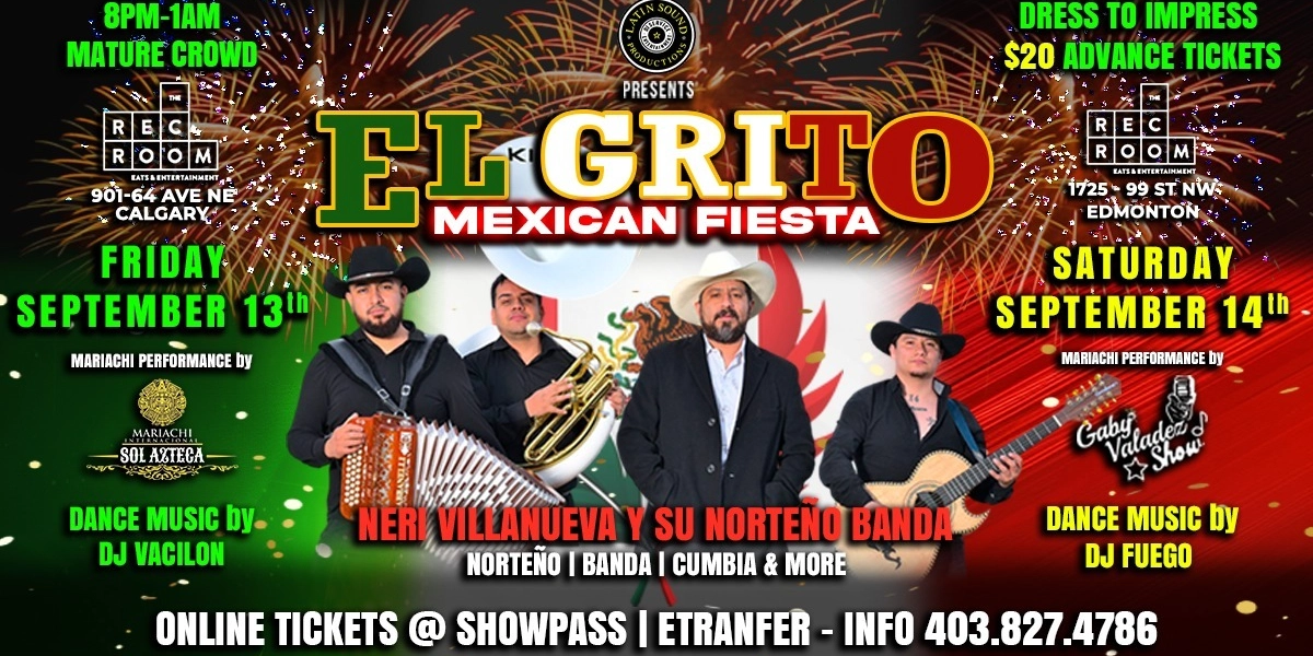 Event image for EL GRITO MEXICAN FIESTA @ THE REC ROOM YEG